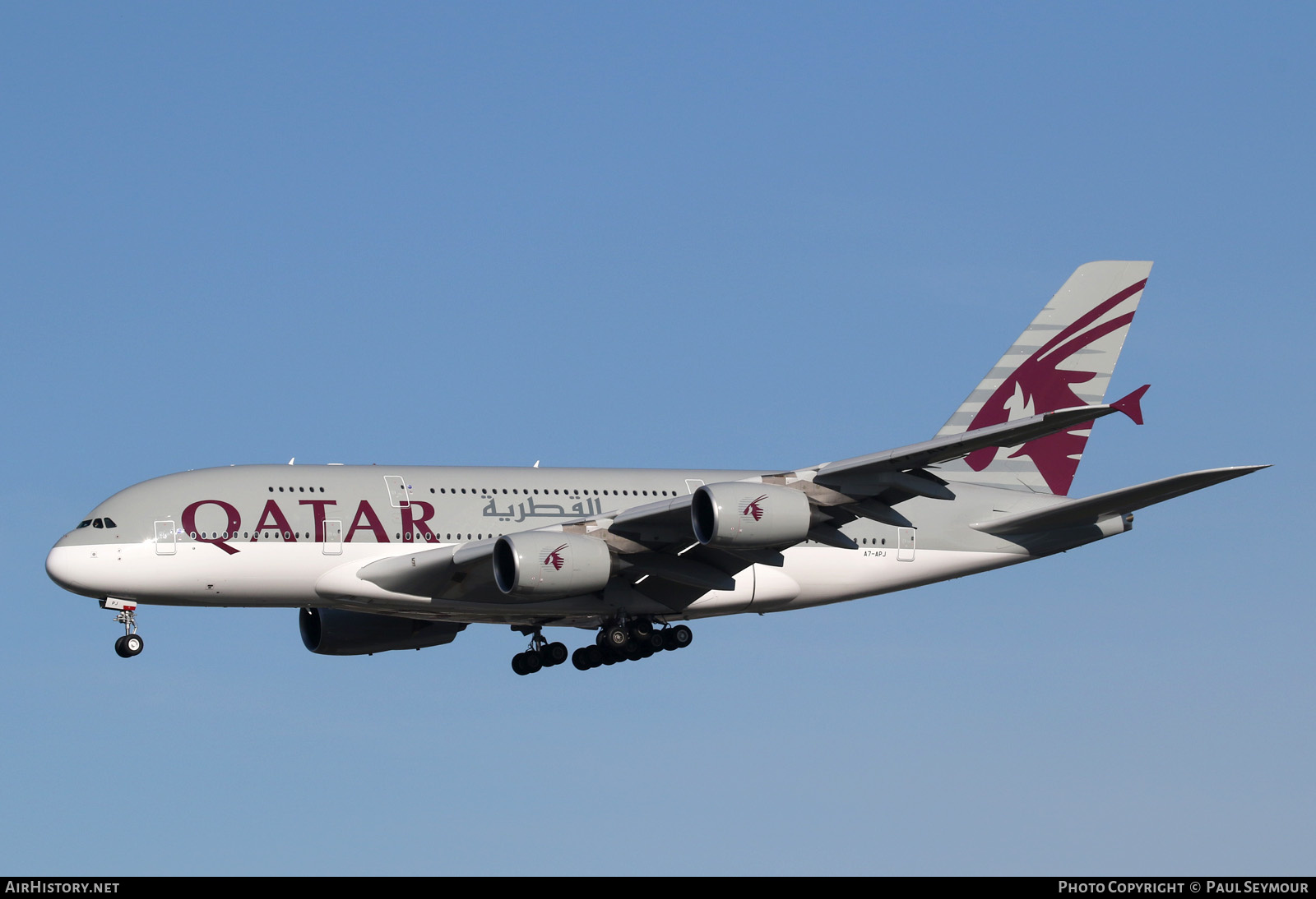 Aircraft Photo of A7-APJ | Airbus A380-861 | Qatar Airways | AirHistory.net #127786