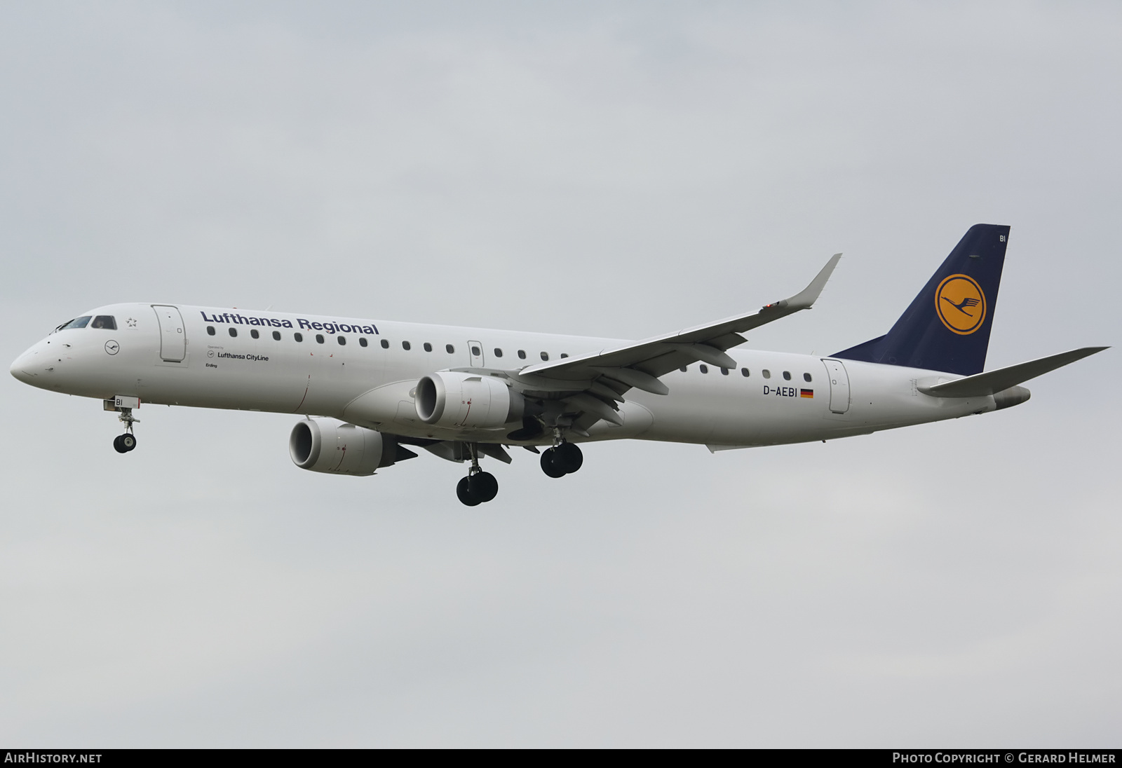 Aircraft Photo of D-AEBI | Embraer 195LR (ERJ-190-200LR) | Lufthansa Regional | AirHistory.net #127789