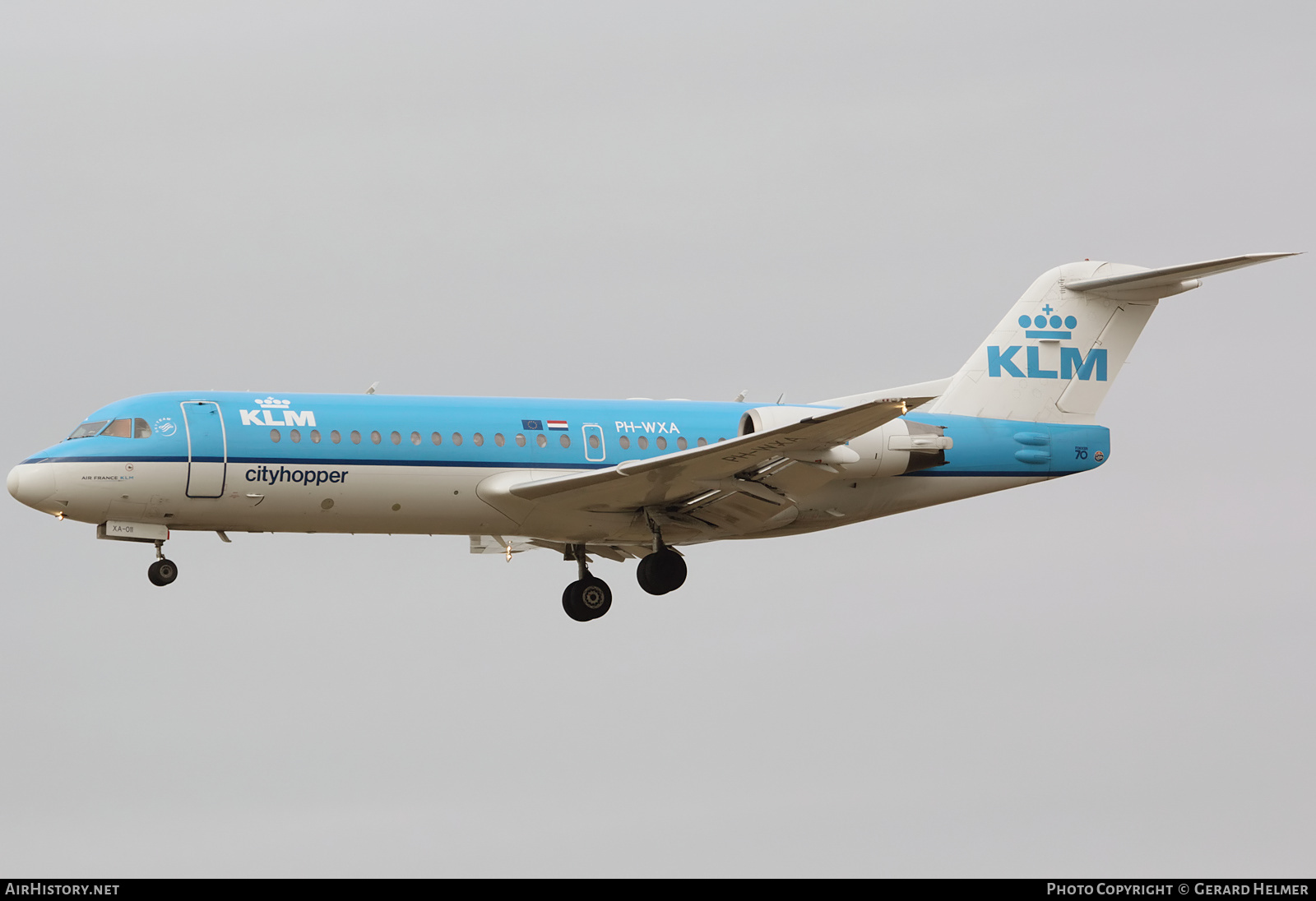 Aircraft Photo of PH-WXA | Fokker 70 (F28-0070) | KLM Cityhopper | AirHistory.net #127961