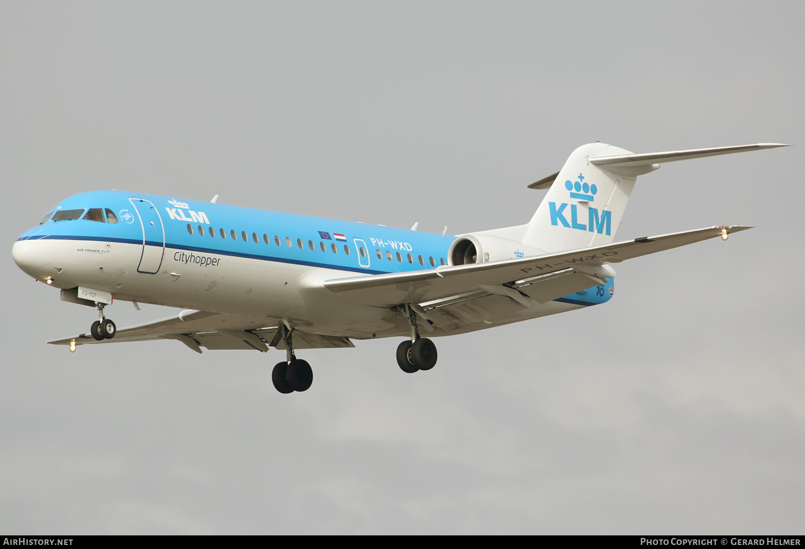 Aircraft Photo of PH-WXD | Fokker 70 (F28-0070) | KLM Cityhopper | AirHistory.net #127973