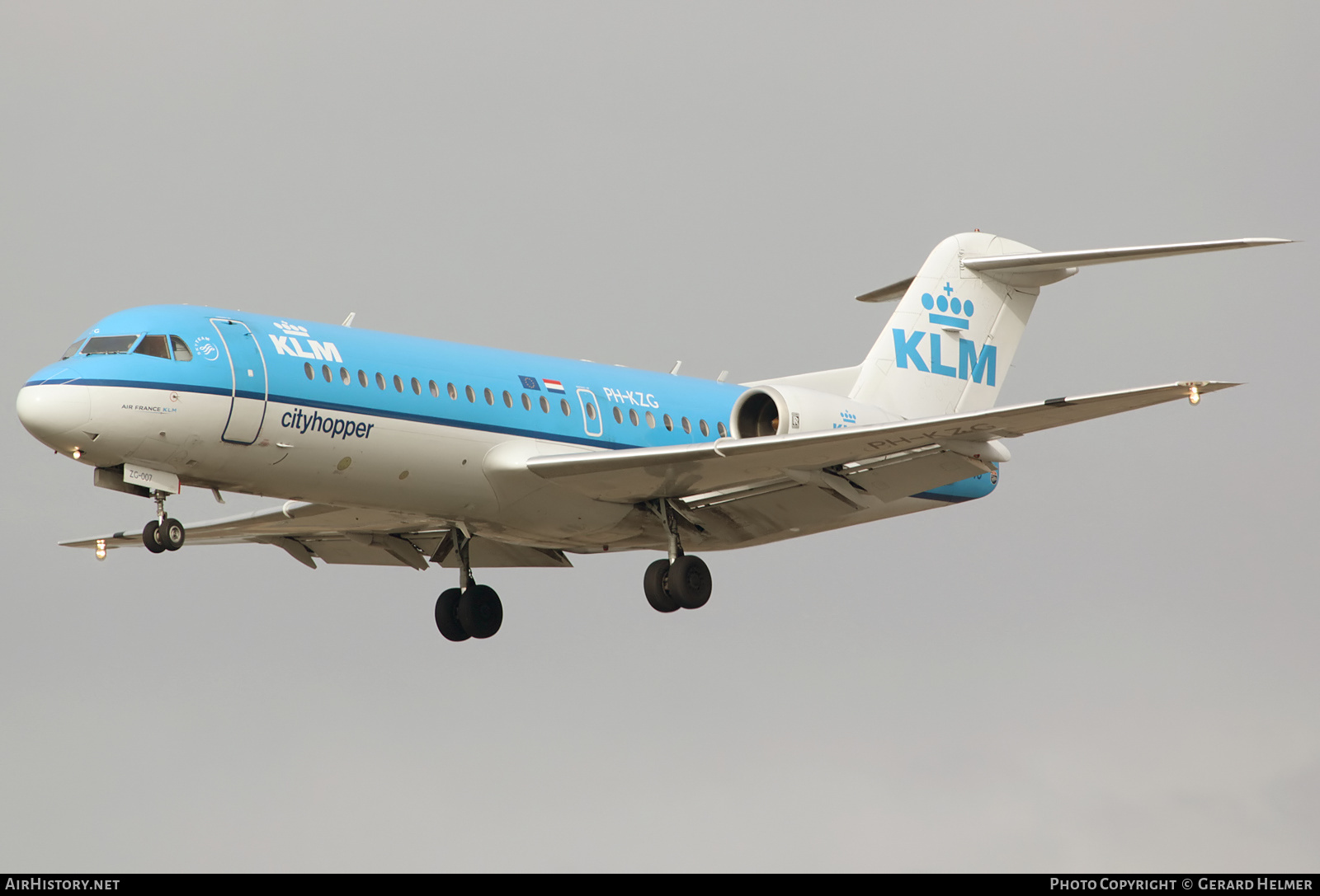 Aircraft Photo of PH-KZG | Fokker 70 (F28-0070) | KLM Cityhopper | AirHistory.net #128012