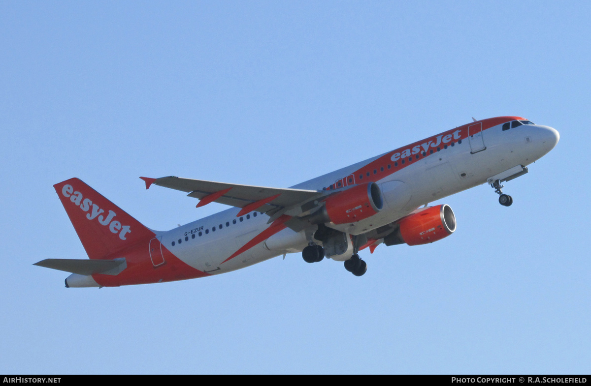 Aircraft Photo of G-EZUR | Airbus A320-214 | EasyJet | AirHistory.net #128032