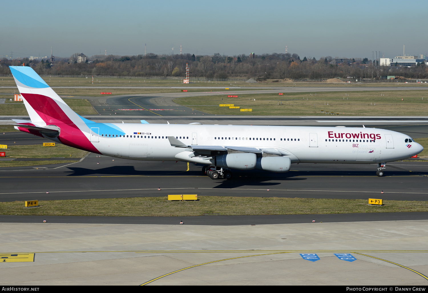 Aircraft Photo of OO-SCW | Airbus A340-313X | Eurowings | AirHistory.net #128124