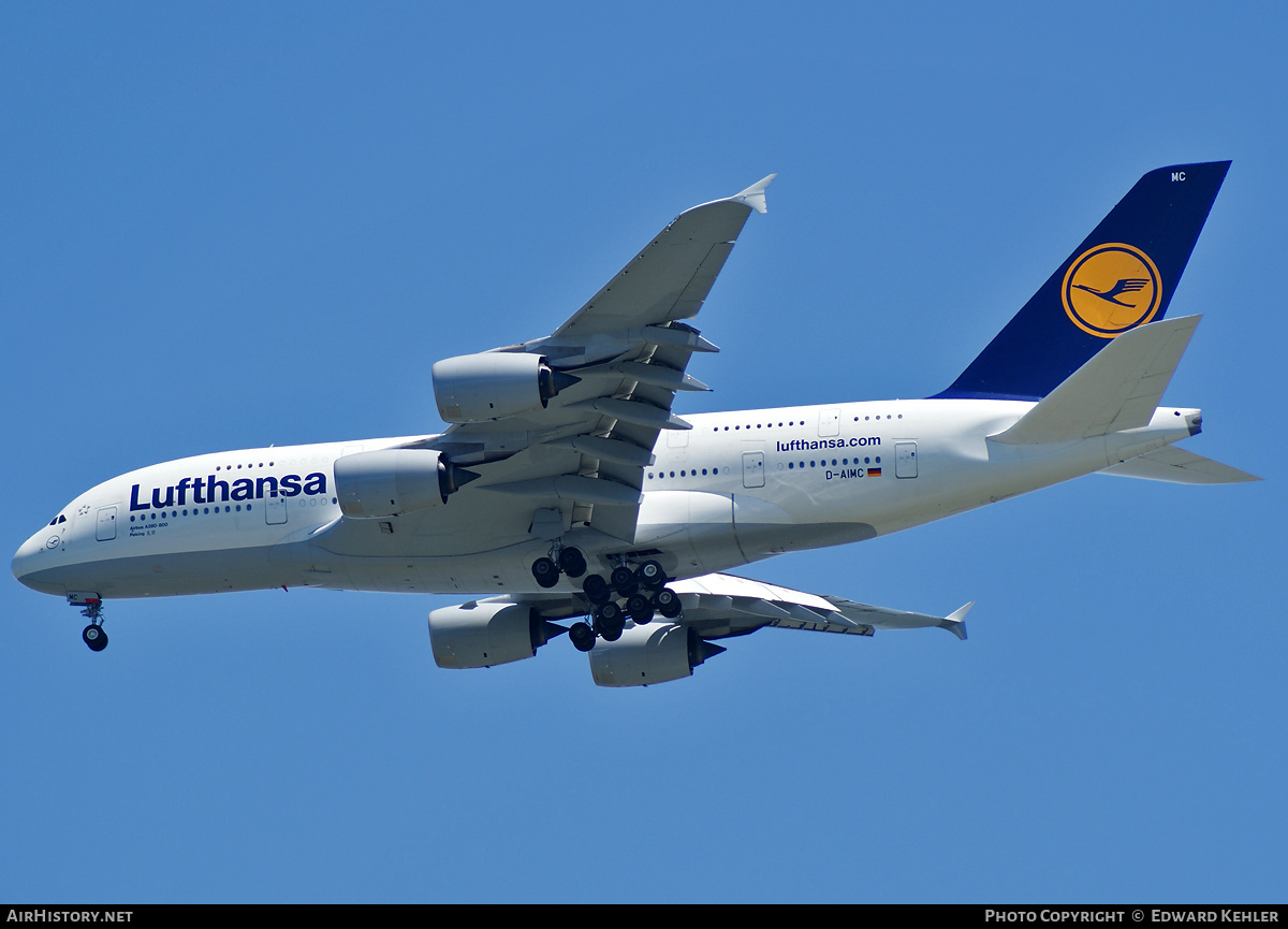 Aircraft Photo of D-AIMC | Airbus A380-841 | Lufthansa | AirHistory.net #128395