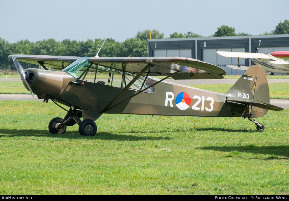 Aircraft Photo of PH-RED / R-213 | Piper PA-18A-125 Super Cub | Netherlands - Air Force | AirHistory.net #128441