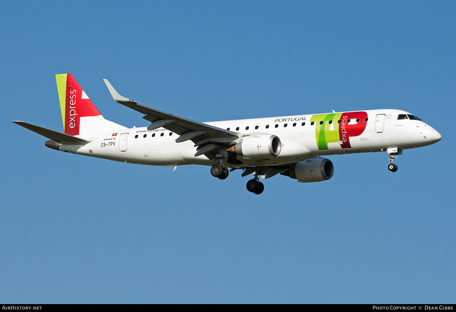 Aircraft Photo of CS-TPV | Embraer 190LR (ERJ-190-100LR) | TAP Portugal Express | AirHistory.net #128641