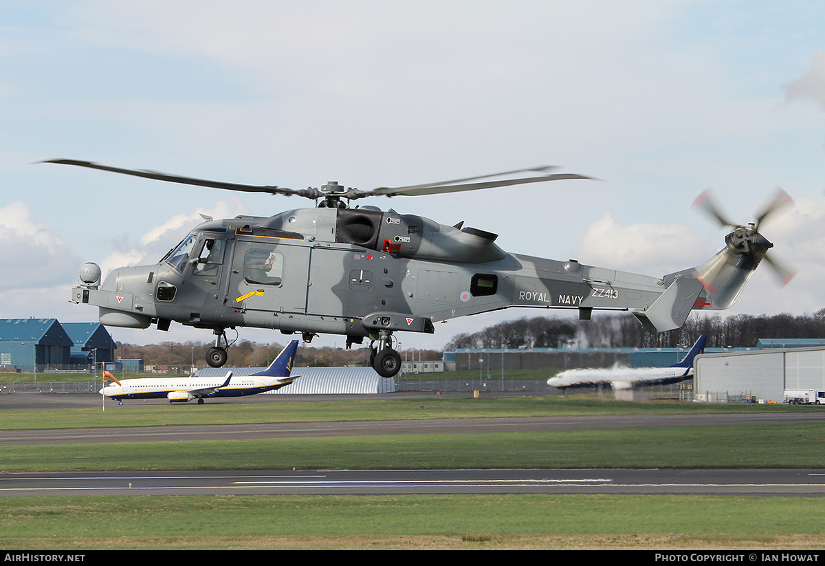 Aircraft Photo of ZZ413 | AgustaWestland AW-159 Wildcat HMA2 | UK - Navy | AirHistory.net #128653