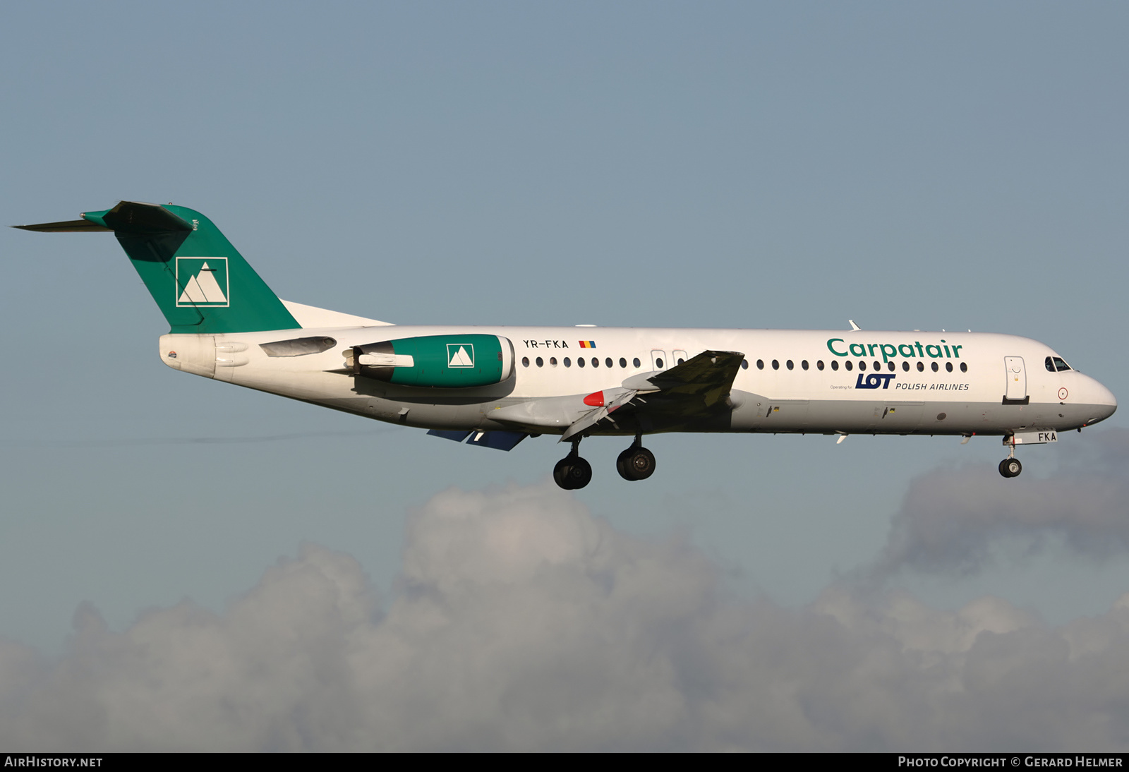 Aircraft Photo of YR-FKA | Fokker 100 (F28-0100) | Carpatair | AirHistory.net #128778