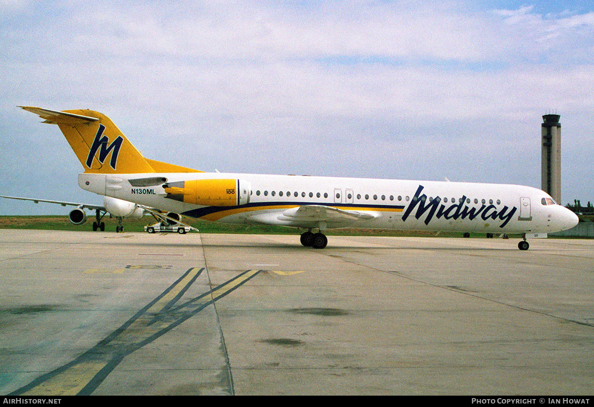 Aircraft Photo of N130ML | Fokker 100 (F28-0100) | Midway Airlines | AirHistory.net #128858