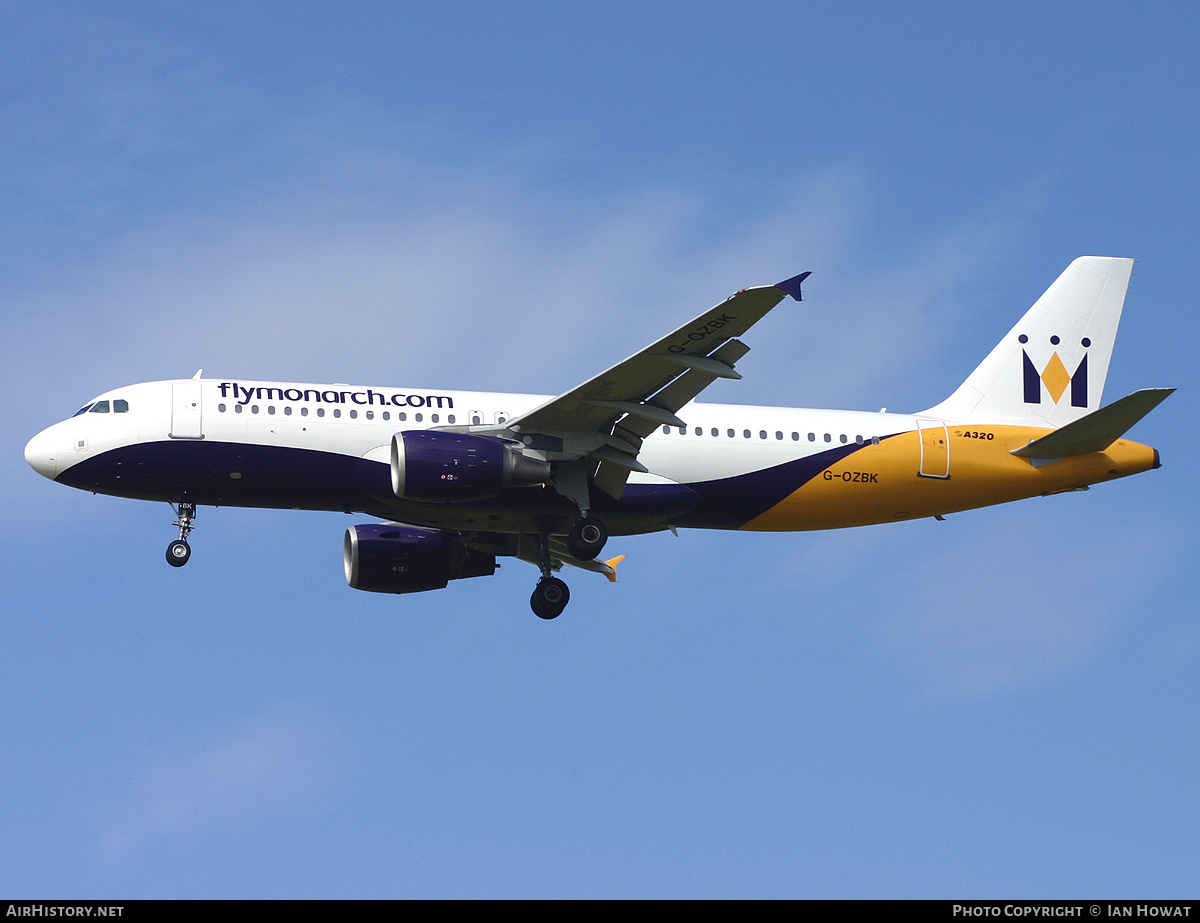 Aircraft Photo of G-OZBK | Airbus A320-214 | Monarch Airlines | AirHistory.net #128896