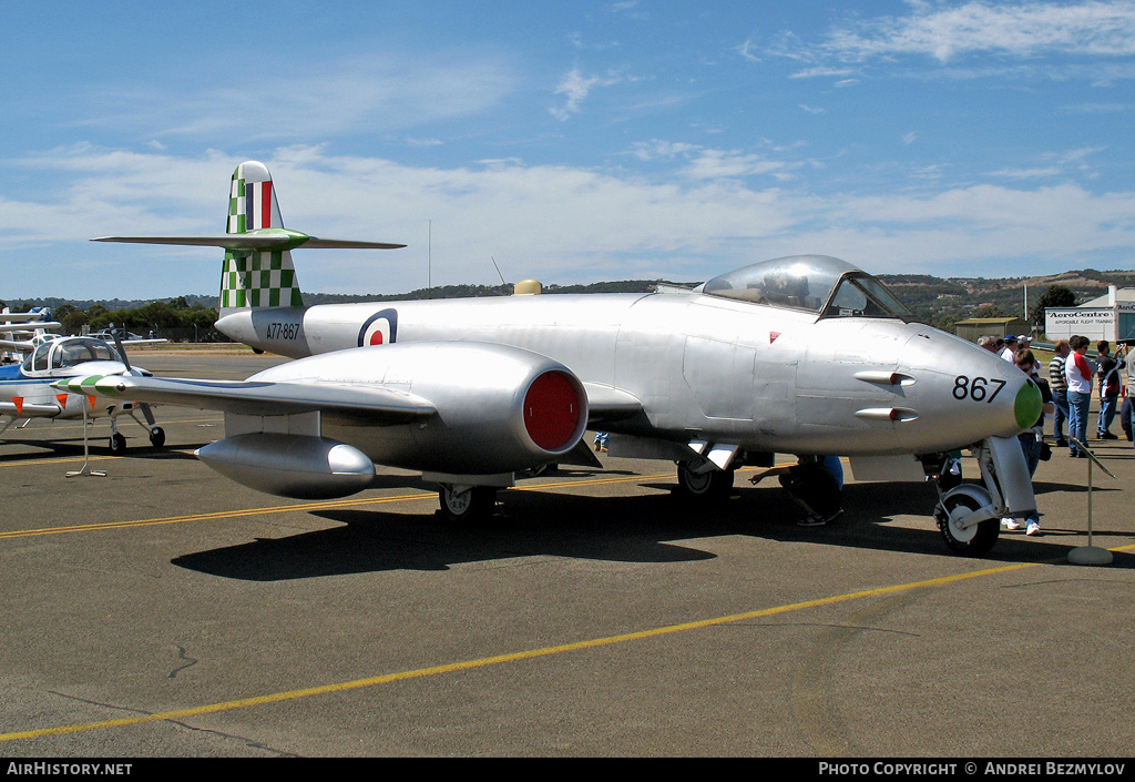 Aircraft Photo of A77-867 | Gloster Meteor F8 | Australia - Air Force | AirHistory.net #128998