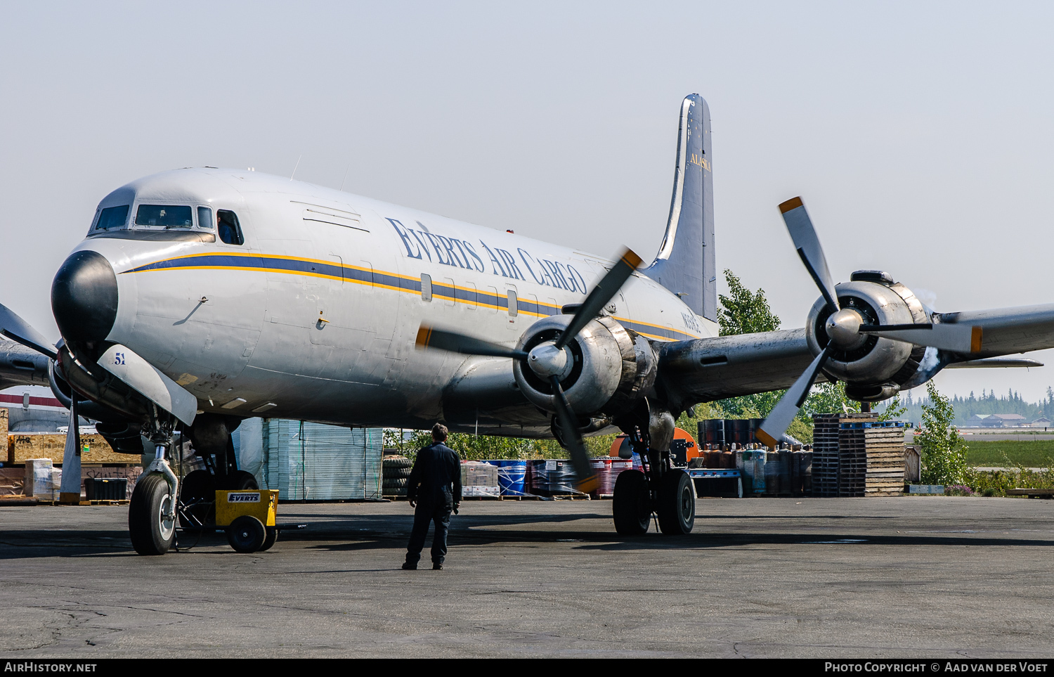 Aircraft Photo of N351CE | Douglas C-118A Liftmaster (DC-6A) | Everts Air Cargo | AirHistory.net #129032