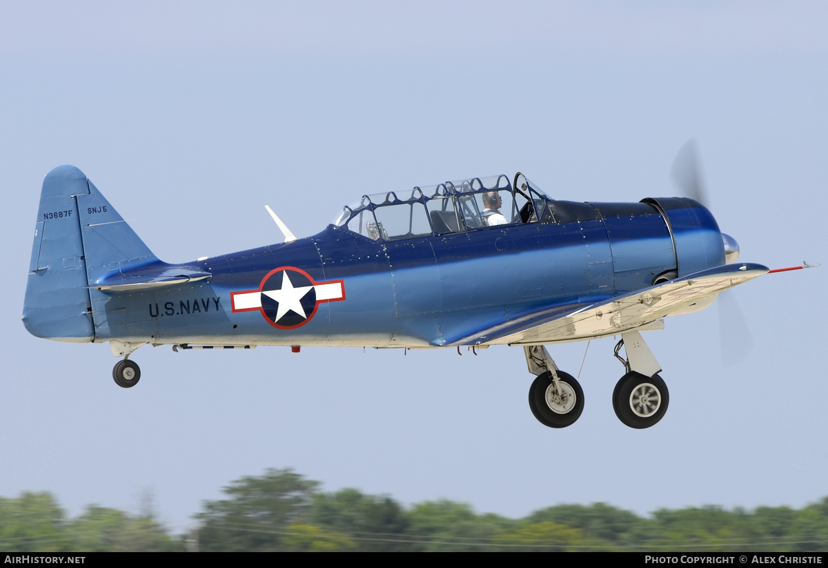 Aircraft Photo of N3687F | North American SNJ-5 Texan | USA - Navy | AirHistory.net #129076