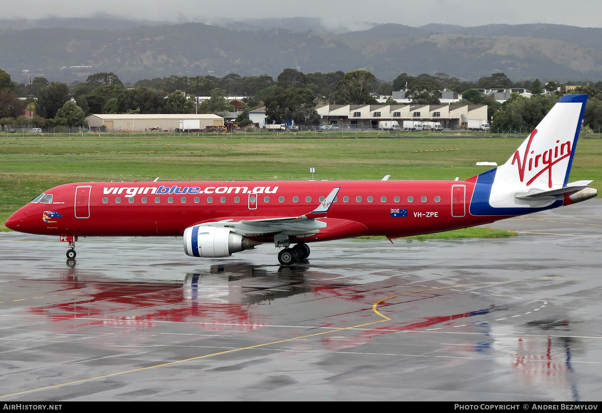 Aircraft Photo of VH-ZPE | Embraer 190AR (ERJ-190-100IGW) | Virgin Blue Airlines | AirHistory.net #129470