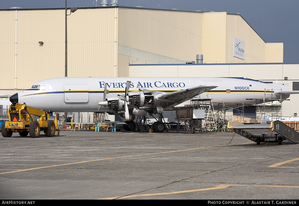 Aircraft Photo of N100CE | Douglas C-118A Liftmaster (DC-6A) | Everts Air Cargo | AirHistory.net #129521