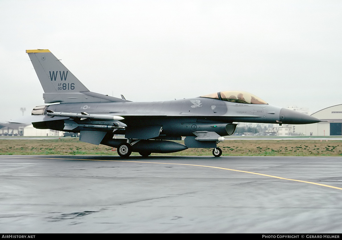 Aircraft Photo of 90-0816 / AF90-816 | General Dynamics F-16CJ Fighting Falcon | USA - Air Force | AirHistory.net #129533