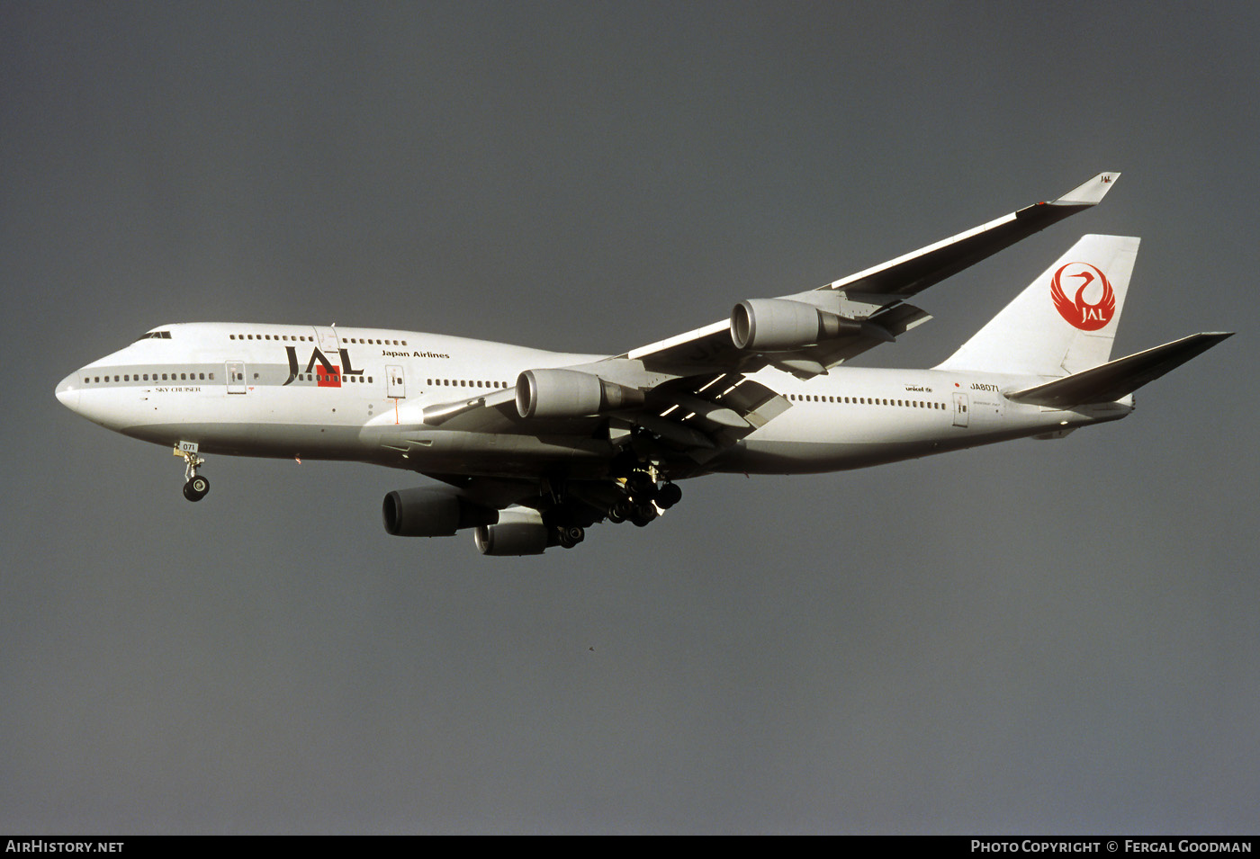 Aircraft Photo of JA8071 | Boeing 747-446 | Japan Airlines - JAL | AirHistory.net #129540