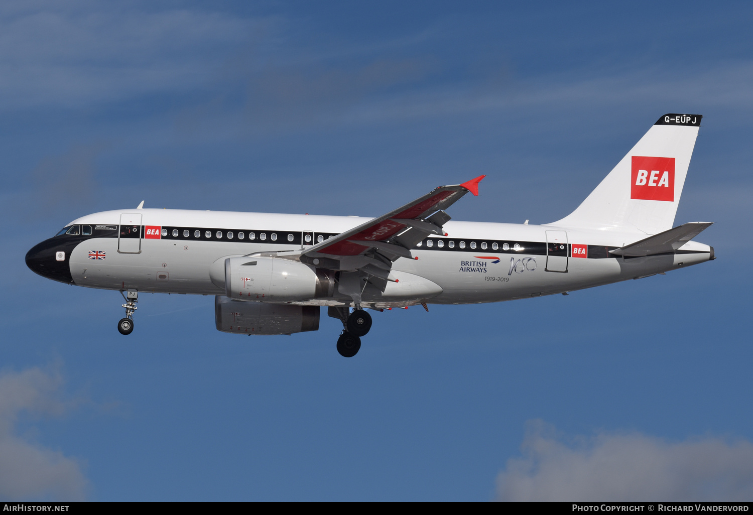 Aircraft Photo of G-EUPJ | Airbus A319-131 | British Airways | BEA - British European Airways | AirHistory.net #129550