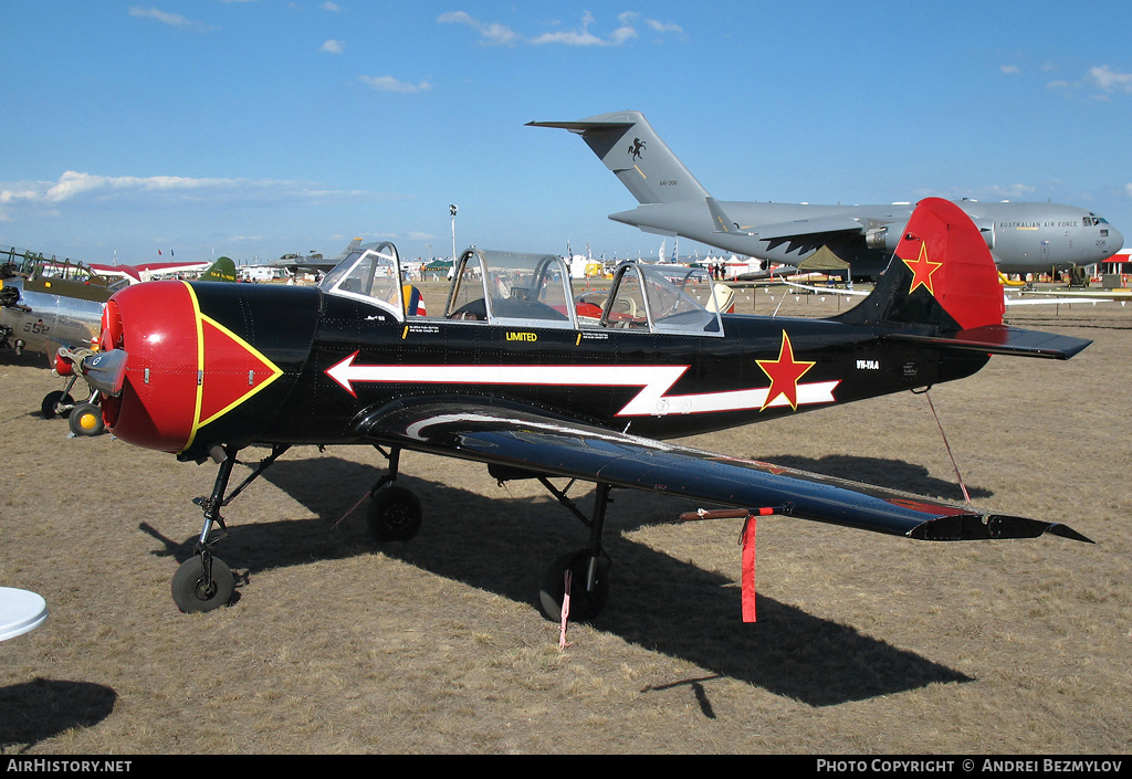 Aircraft Photo of VH-YAA | Yakovlev Yak-52 | Soviet Union - Air Force | AirHistory.net #129568