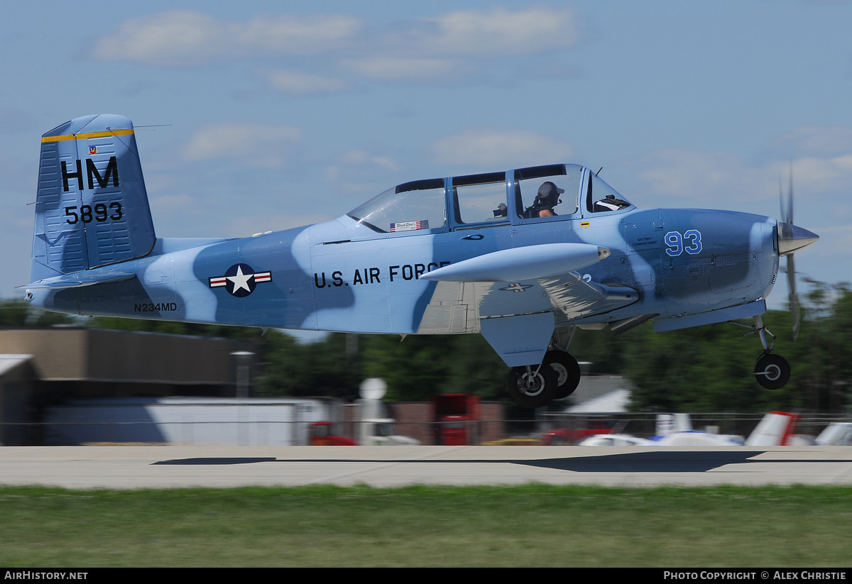 Aircraft Photo of N234MD / 5893 | Beech T-34A Mentor | USA - Air Force | AirHistory.net #129744