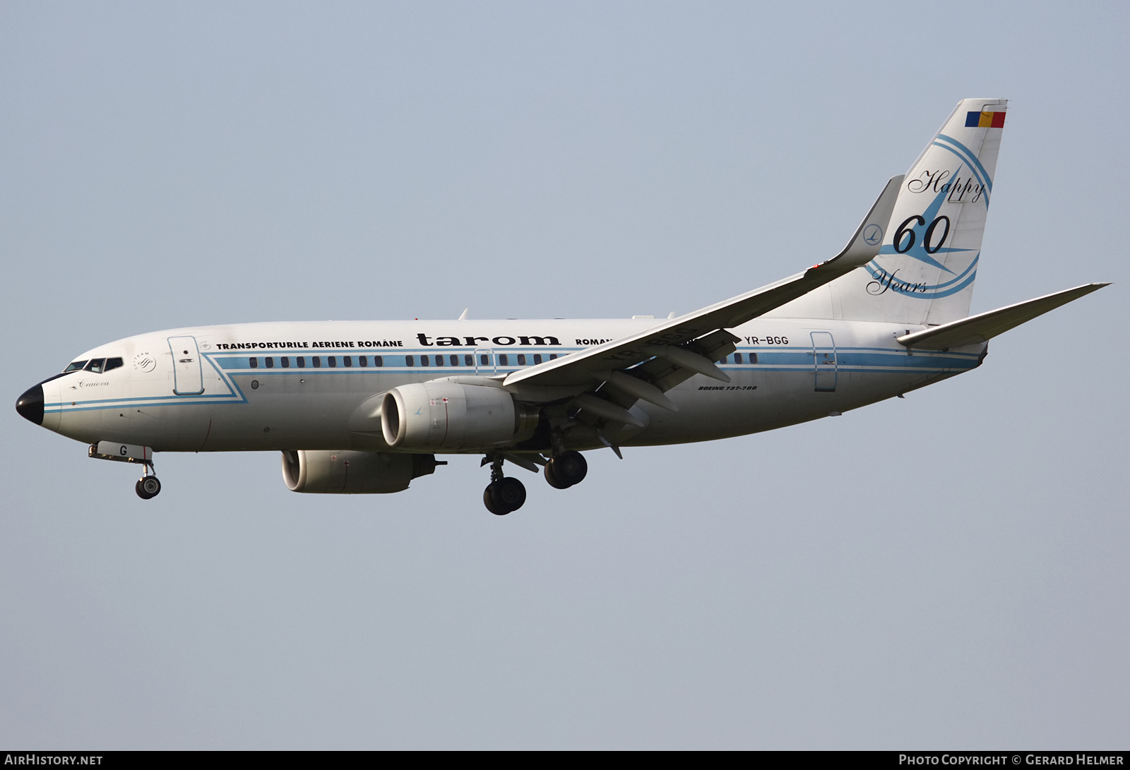 Aircraft Photo of YR-BGG | Boeing 737-78J | TAROM - Transporturile Aeriene Române | AirHistory.net #129837