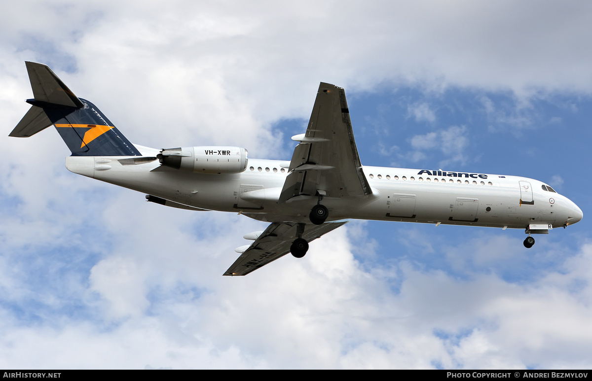Aircraft Photo of VH-XWR | Fokker 100 (F28-0100) | Alliance Airlines | AirHistory.net #129892