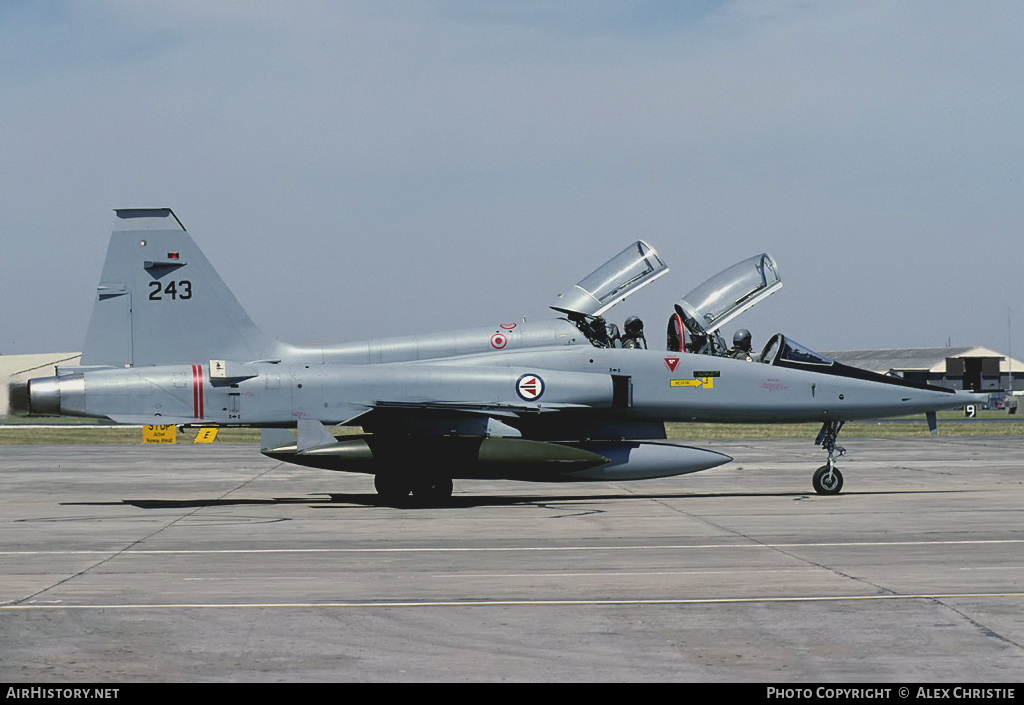 Aircraft Photo of 243 | Northrop F-5B Freedom Fighter | Norway - Air Force | AirHistory.net #129898