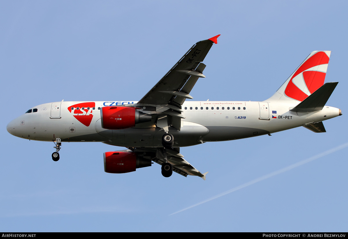 Aircraft Photo of OK-PET | Airbus A319-112 | ČSA - Czech Airlines | AirHistory.net #129902