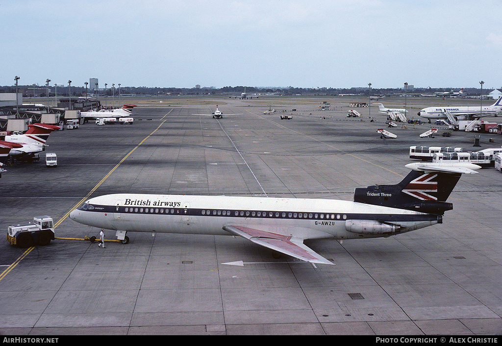 Aircraft Photo of G-AWZU | Hawker Siddeley HS-121 Trident 3B | British Airways | AirHistory.net #129930