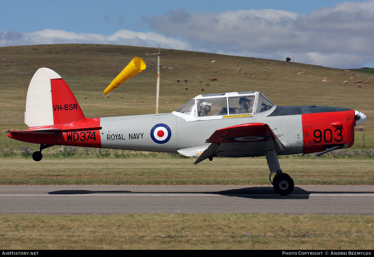 Aircraft Photo of VH-BSR / WD374 | De Havilland DHC-1 Chipmunk Mk22 | UK - Navy | AirHistory.net #130069