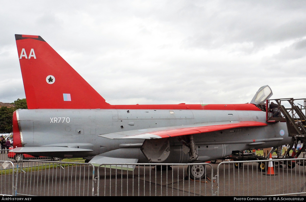 Aircraft Photo of XR770 | English Electric Lightning F6 | UK - Air Force | AirHistory.net #130181