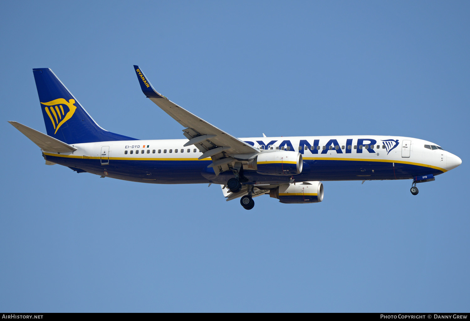 Aircraft Photo of EI-DYD | Boeing 737-8AS | Ryanair | AirHistory.net #130195