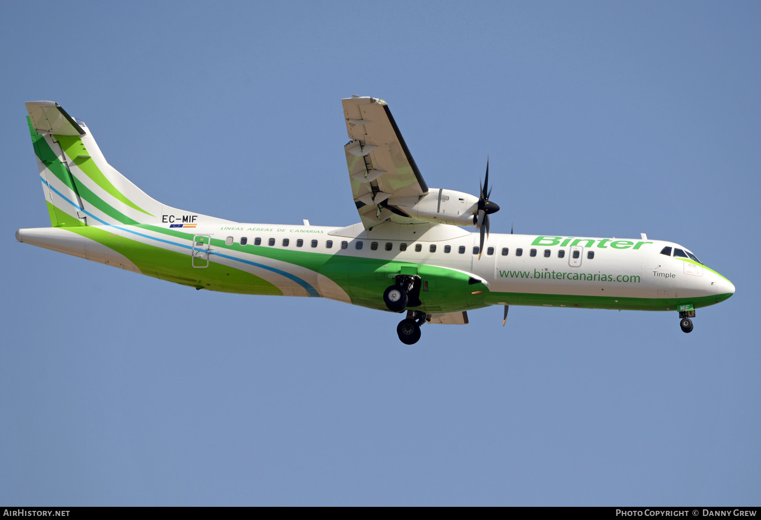 Aircraft Photo of EC-MIF | ATR ATR-72-600 (ATR-72-212A) | Binter Canarias | AirHistory.net #130205