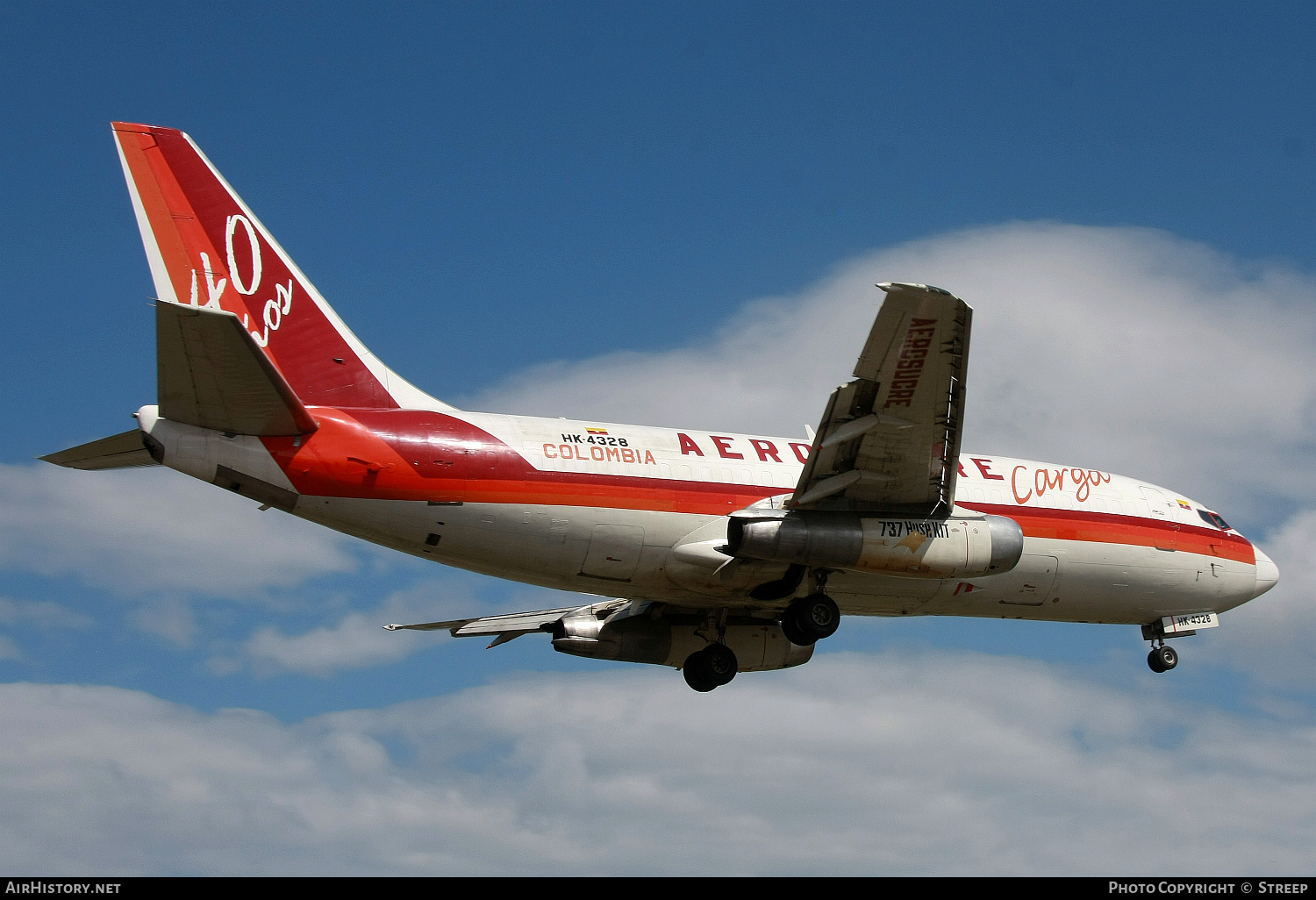 Aircraft Photo of HK-4328 | Boeing 737-2S5C/Adv | Aerosucre Carga | AirHistory.net #130264