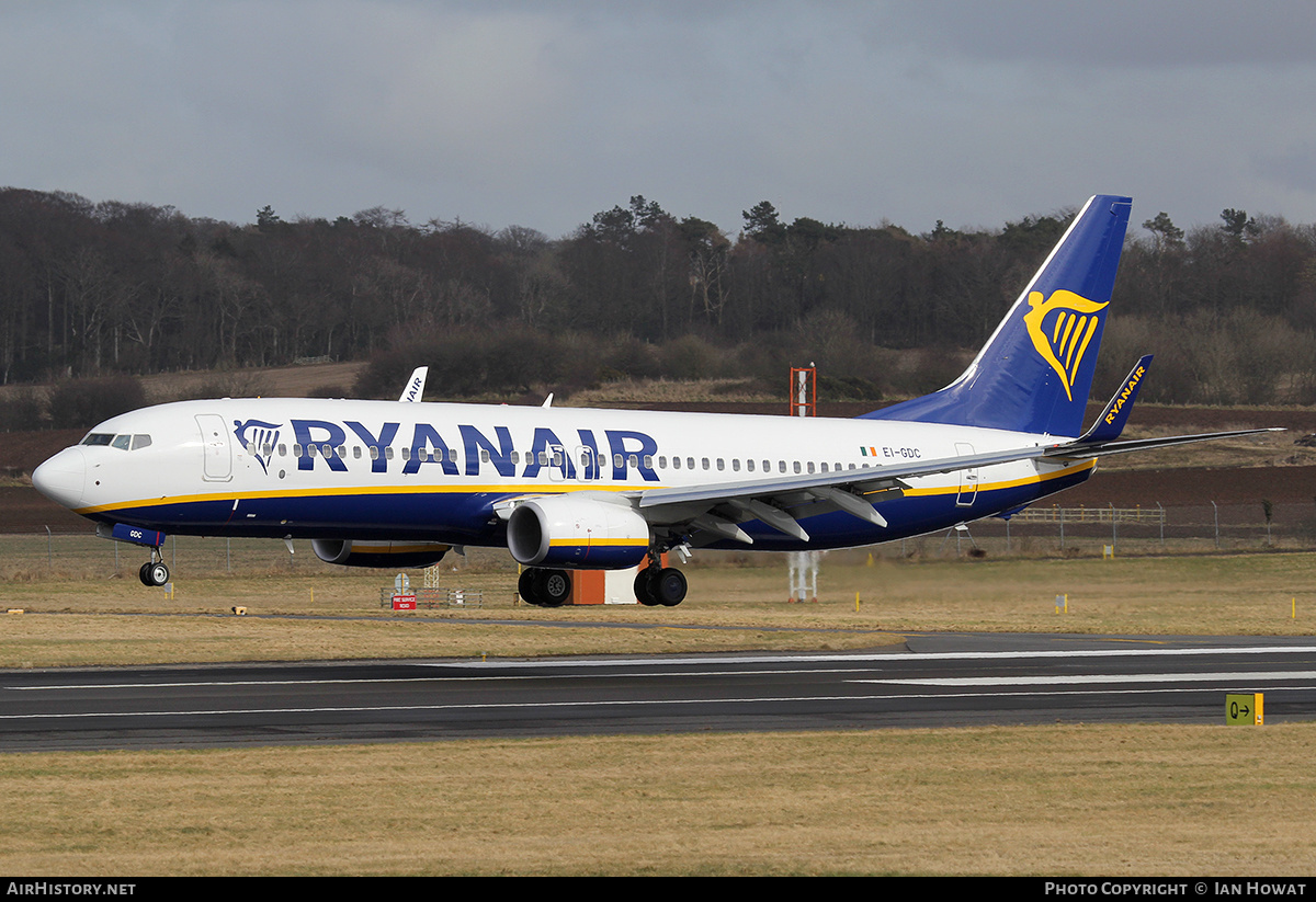 Aircraft Photo of EI-GDC | Boeing 737-800 | Ryanair | AirHistory.net #130311