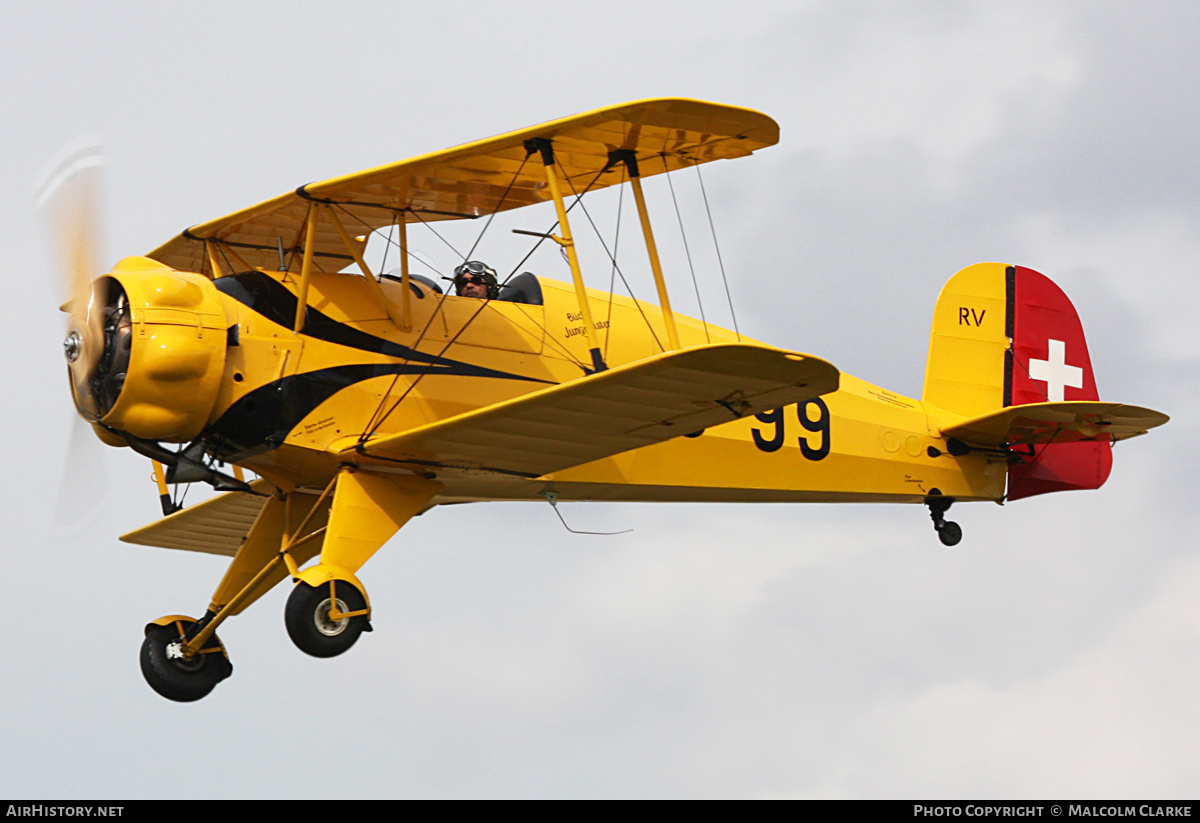 Aircraft Photo of G-AXMT / U-99 | Bücker Bü 133C Jungmeister | Switzerland - Air Force | AirHistory.net #130366