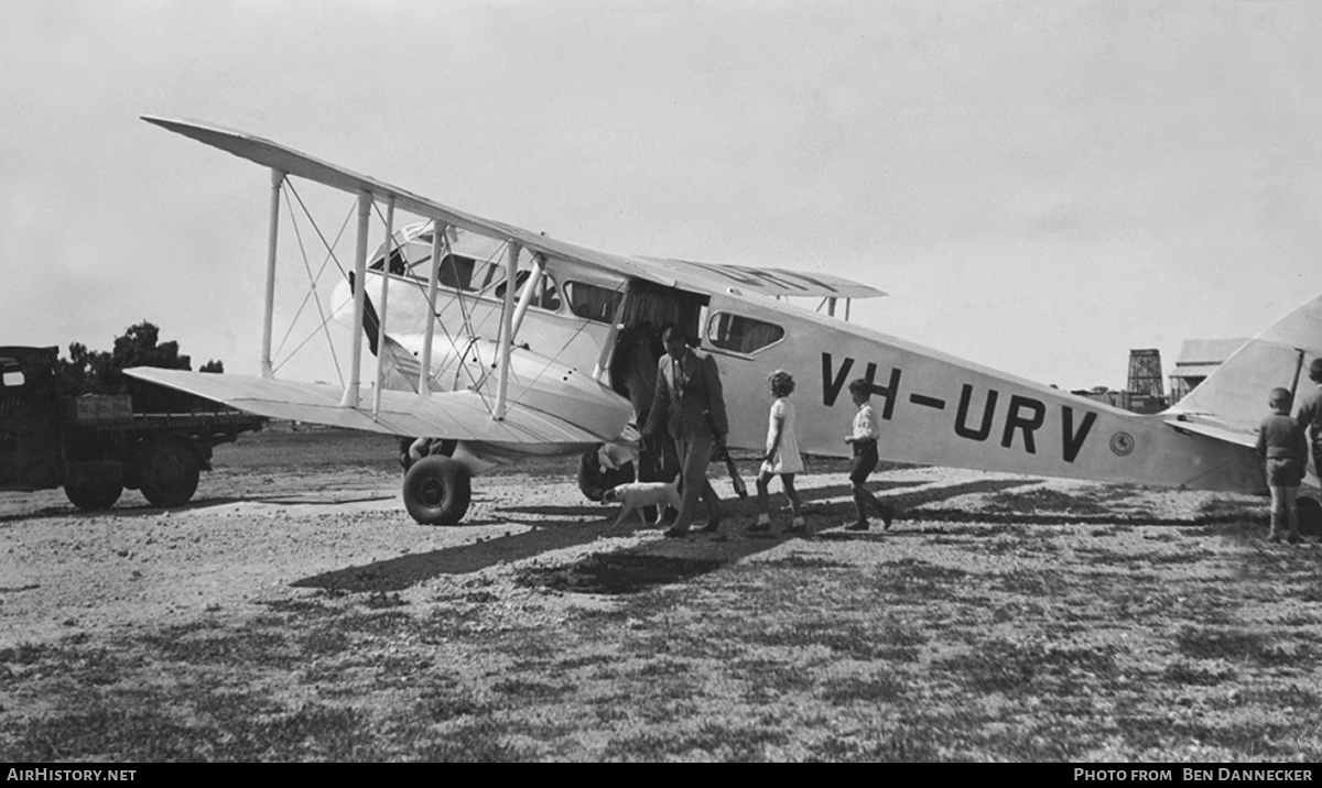 Aircraft Photo of VH-URV | De Havilland D.H. 84 Dragon 1 | Butler Air Transport | AirHistory.net #130442