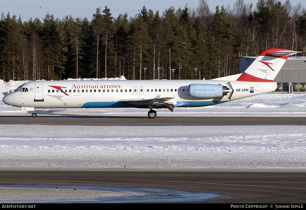 Aircraft Photo of OE-LVN | Fokker 100 (F28-0100) | Austrian Arrows | AirHistory.net #130790