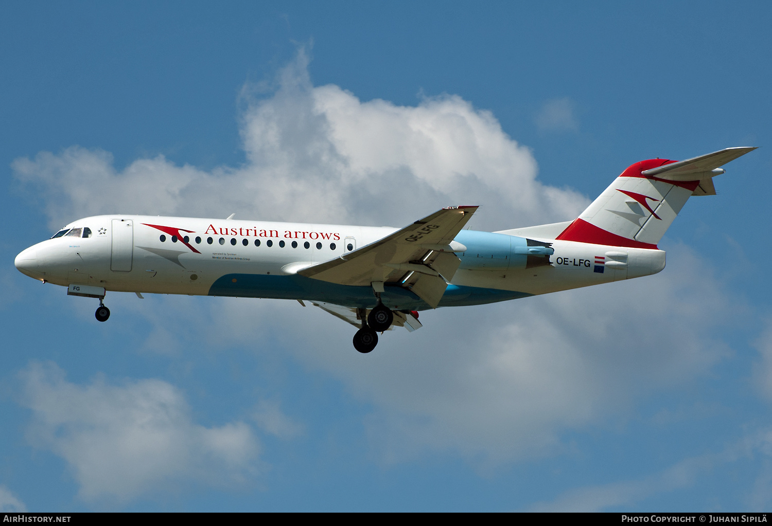 Aircraft Photo of OE-LFG | Fokker 70 (F28-0070) | Austrian Arrows | AirHistory.net #130802