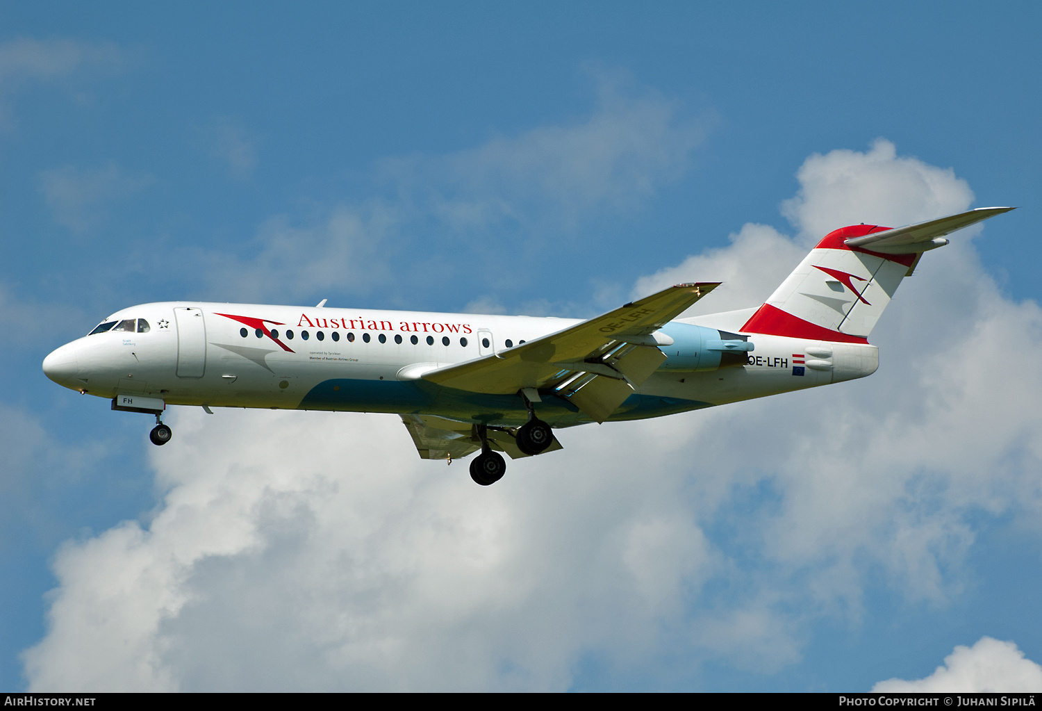 Aircraft Photo of OE-LFH | Fokker 70 (F28-0070) | Austrian Arrows | AirHistory.net #130806