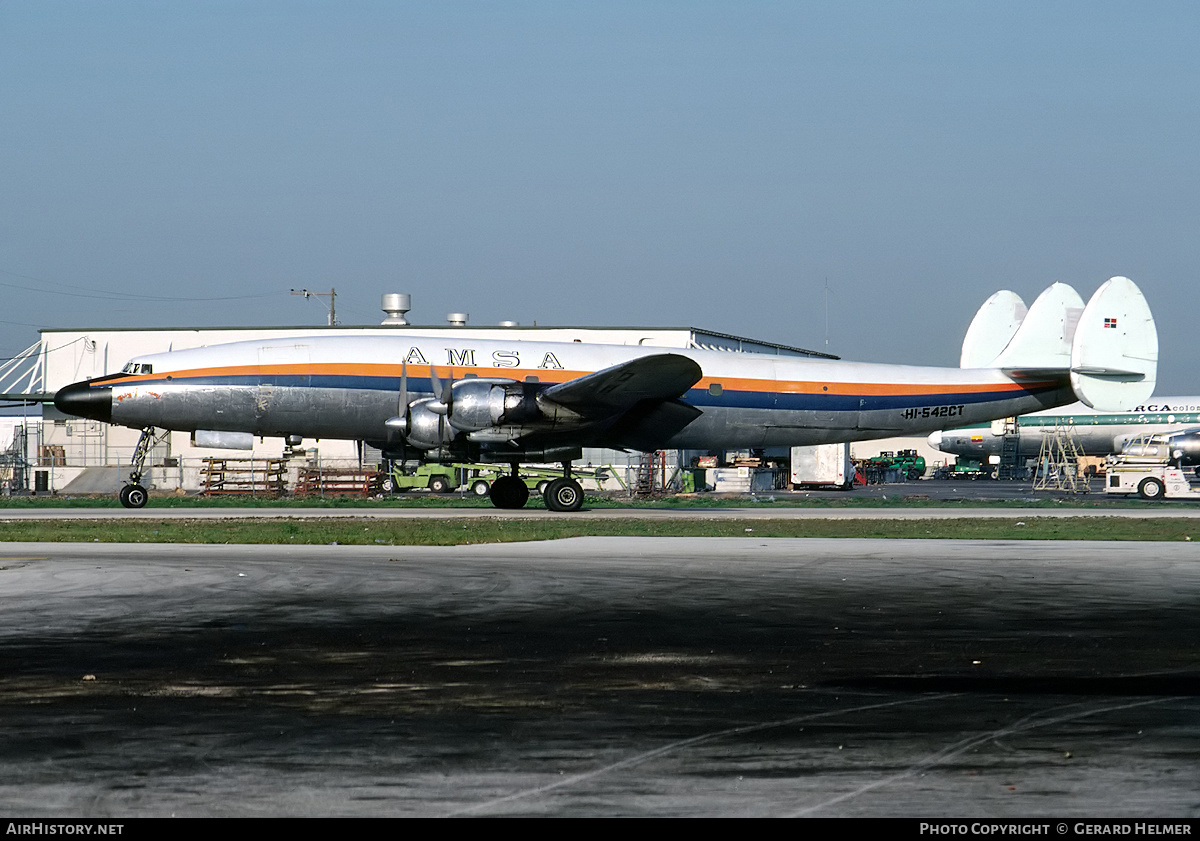 Aircraft Photo of HI-542CT | Lockheed L-1049H/06 Super Constellation | AMSA - Aerolíneas Mundo | AirHistory.net #130827