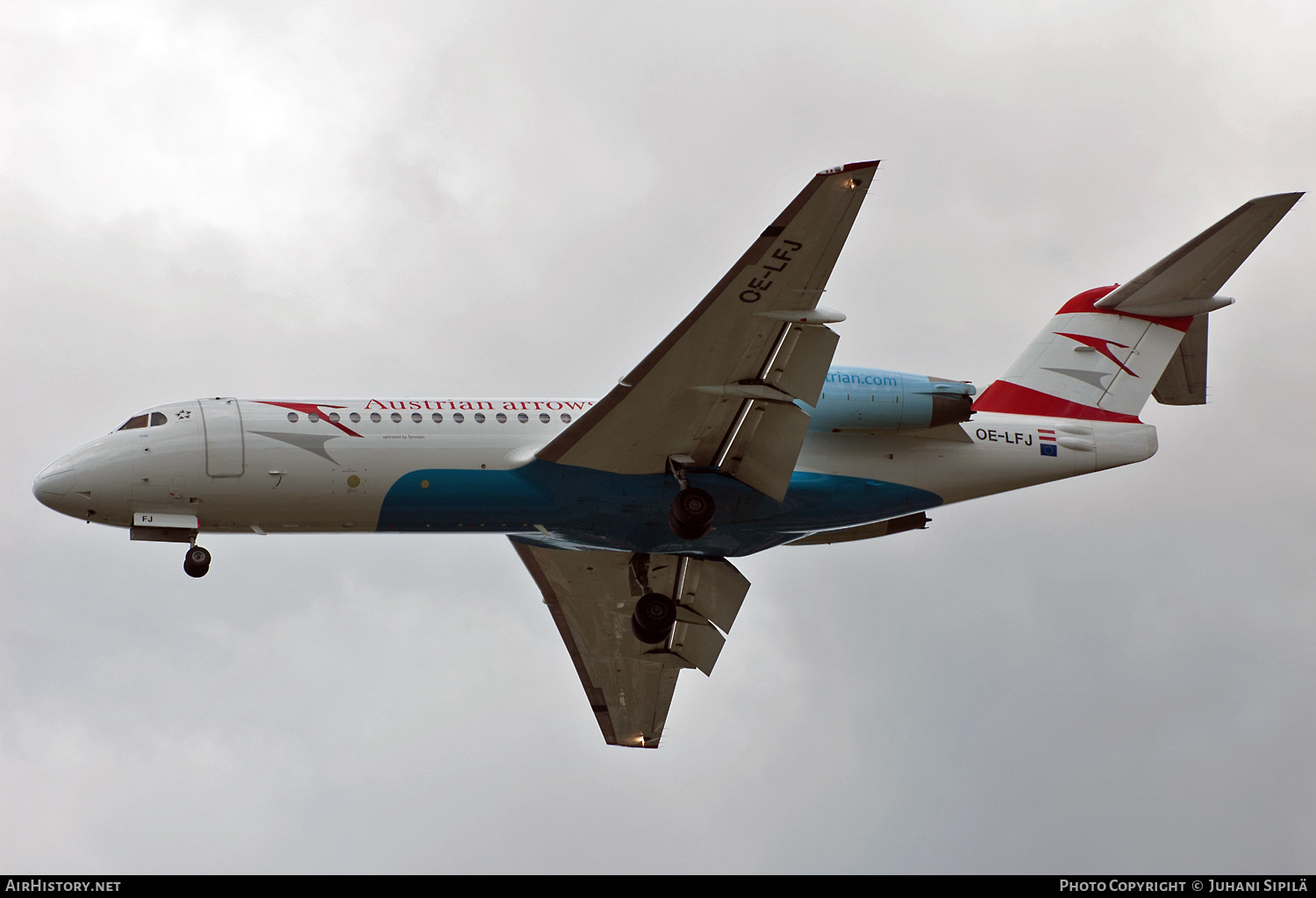 Aircraft Photo of OE-LFJ | Fokker 70 (F28-0070) | Austrian Arrows | AirHistory.net #130829