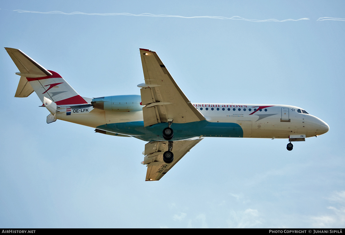 Aircraft Photo of OE-LFK | Fokker 70 (F28-0070) | Austrian Arrows | AirHistory.net #130839