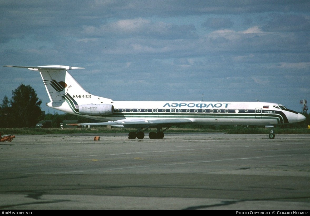 Aircraft Photo of RA-64451 | Tupolev Tu-134A-3 | Aeroflot | AirHistory.net #131004