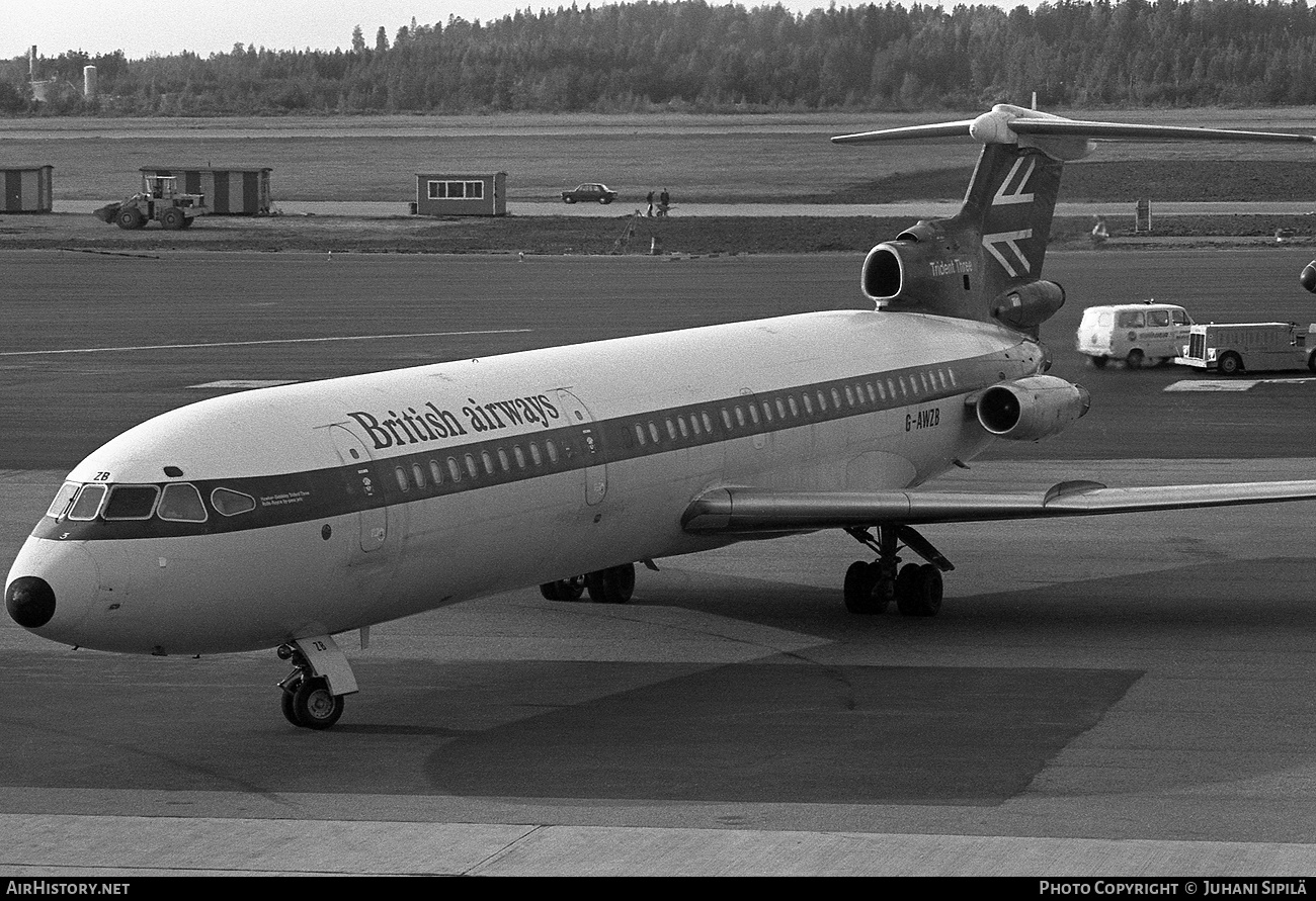 Aircraft Photo of G-AWZB | Hawker Siddeley HS-121 Trident 3B | British Airways | AirHistory.net #131020