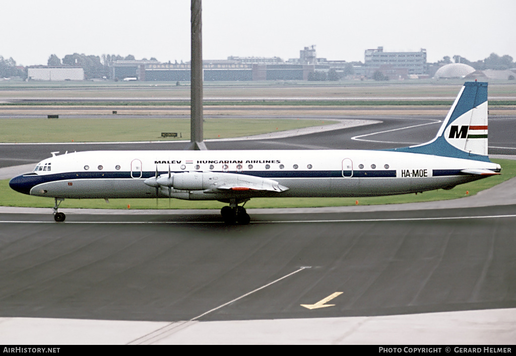 Aircraft Photo of HA-MOE | Ilyushin Il-18V | Malév - Hungarian Airlines | AirHistory.net #131024