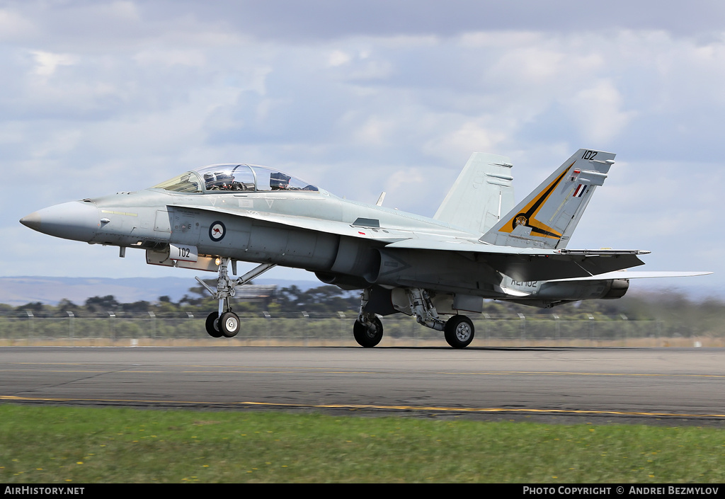 Aircraft Photo of A21-102 | McDonnell Douglas F/A-18B Hornet | Australia - Air Force | AirHistory.net #131032