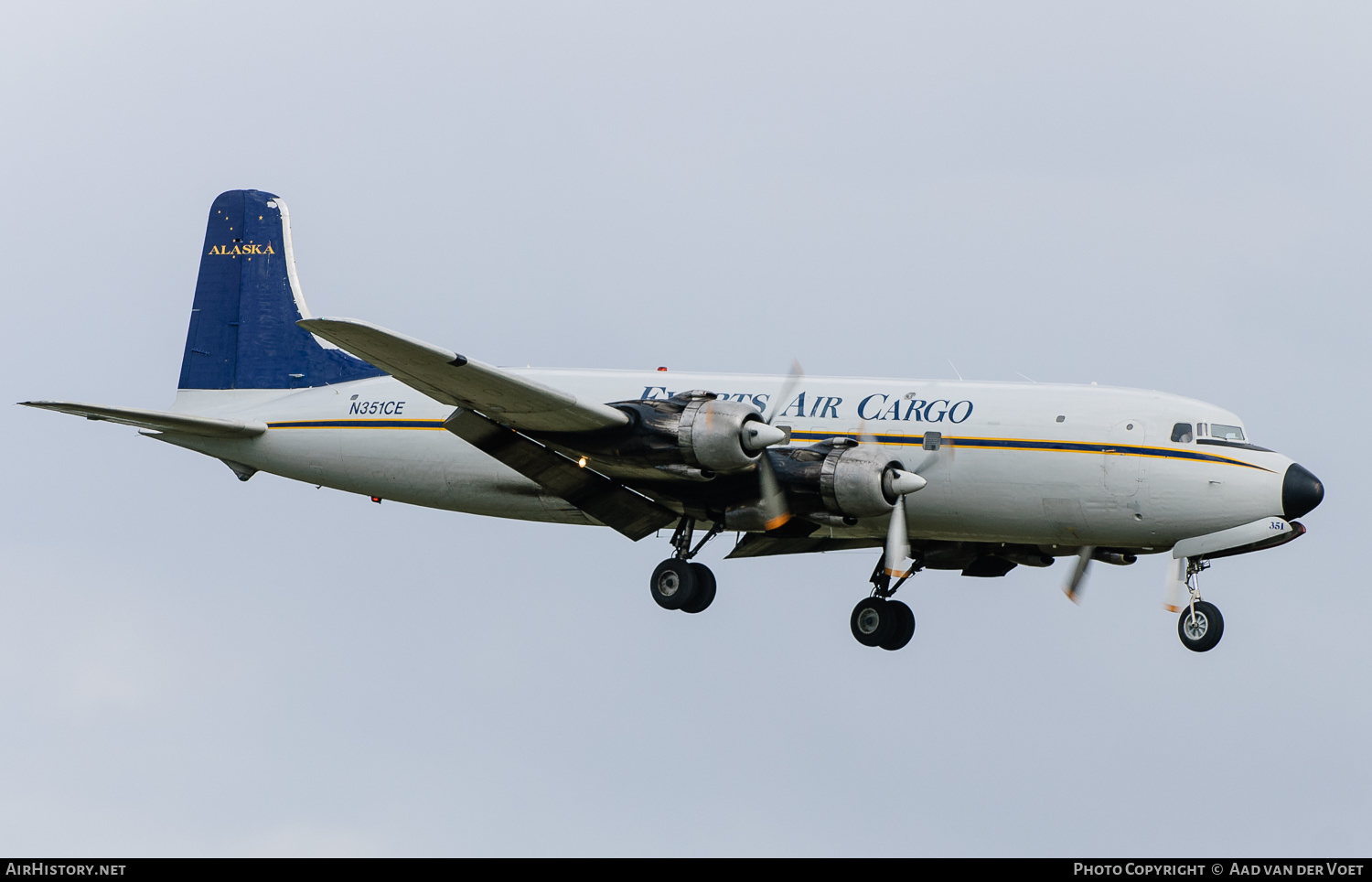 Aircraft Photo of N351CE | Douglas C-118A Liftmaster (DC-6A) | Everts Air Cargo | AirHistory.net #131047