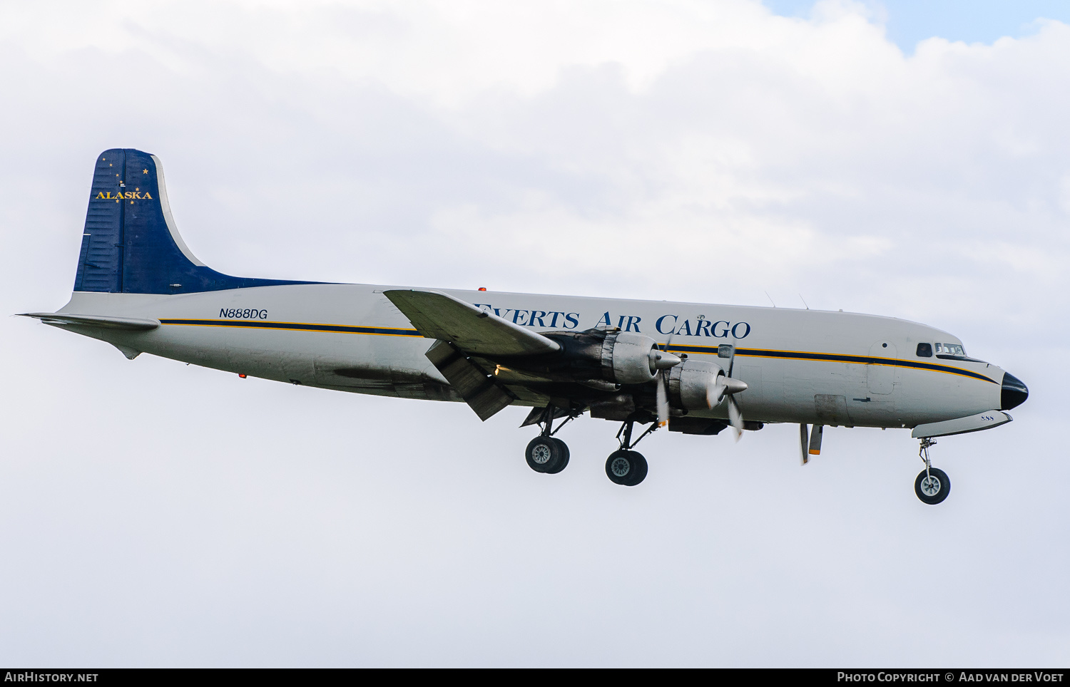 Aircraft Photo of N888DG | Douglas C-118A Liftmaster (DC-6A) | Everts Air Cargo | AirHistory.net