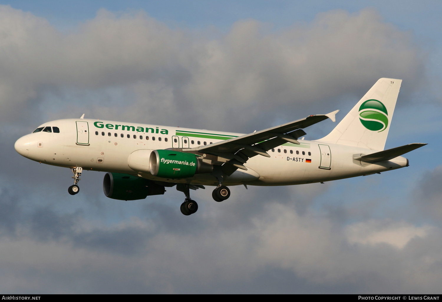 Aircraft Photo of D-ASTY | Airbus A319-112 | Germania | AirHistory.net #131372